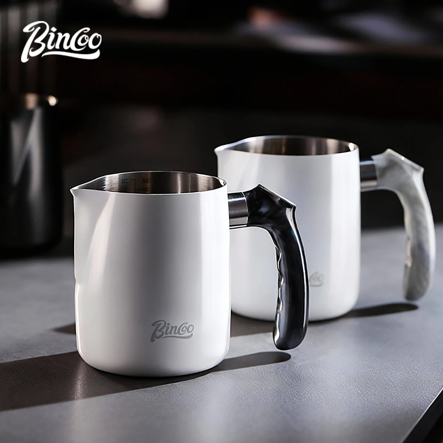 Bincoo GYKF2322 Professional Milk Frothing Jug 600ml Sharp Spout Cup Perfect for Latte Art and Milk Steaming Barista Essential Accessory