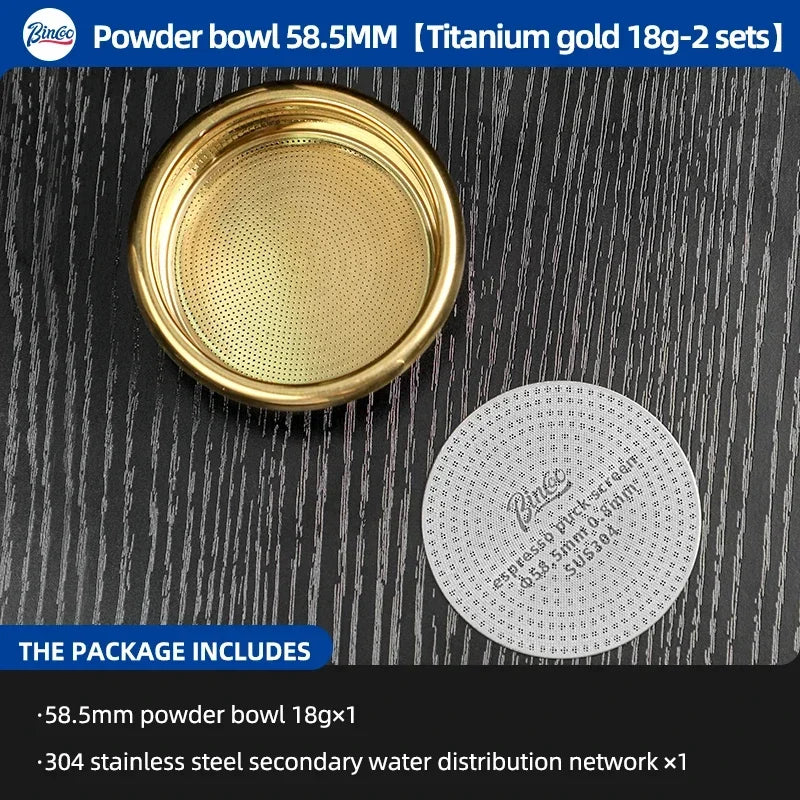 BINCOO High Precision Extraction Matrix Basket Filter,Micro Sieve Filter Basket Stainless Steel Portafilter Basket for 51/58.5mm