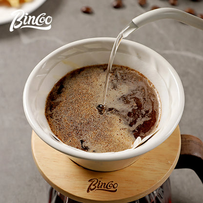 Bincoo 400ml Pour Over Coffee Dripper Espresso Pot Set Coffee Kettle Brewing Cup Threaded Ceramic Funnel Filter Cup Tea Pot