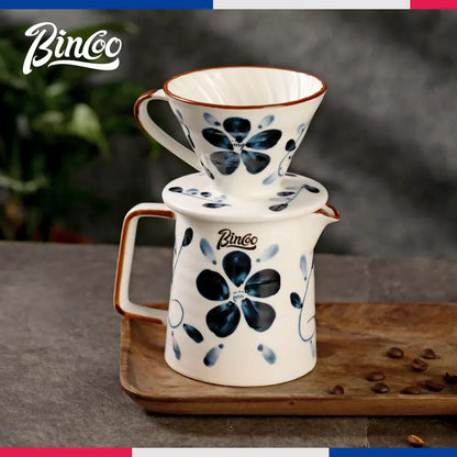Bincoo Hand Brewing Coffee Pot Set Ceramic Filter Cup Sharing Pot Coffee Kettle Coffee Utensils 400ML 600ML