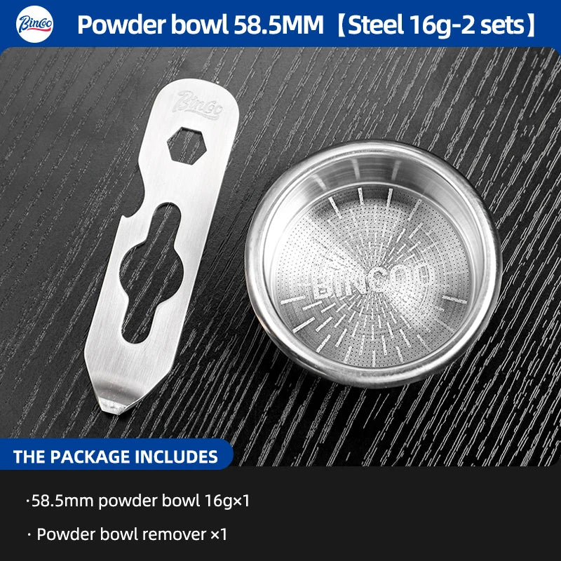 BINCOO High Precision Extraction Matrix Basket Filter,Micro Sieve Filter Basket Stainless Steel Portafilter Basket for 51/58.5mm