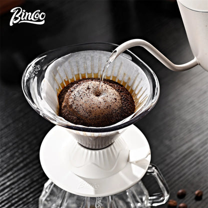 BINCOO 600ml Reusable Immersion Coffee Dripper Filters Smart Pour Over Drip Hand-Brewed Coffee Maker Tritan Coffee Filters Cup