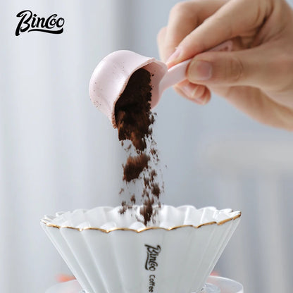 Bincoo rosette coffee spoon colorful short coffee measuring spoon long handle coffee bean spoon pressed powder spoon