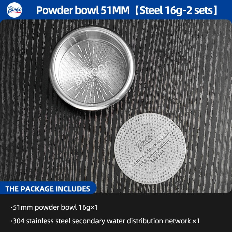 BINCOO High Precision Extraction Matrix Basket Filter,Micro Sieve Filter Basket Stainless Steel Portafilter Basket for 51/58.5mm