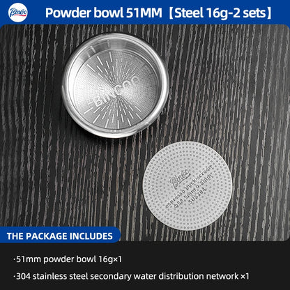 BINCOO High Precision Extraction Matrix Basket Filter,Micro Sieve Filter Basket Stainless Steel Portafilter Basket for 51/58.5mm