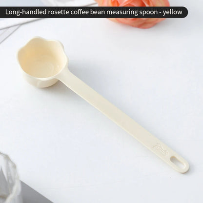 Bincoo rosette coffee spoon colorful short coffee measuring spoon long handle coffee bean spoon pressed powder spoon