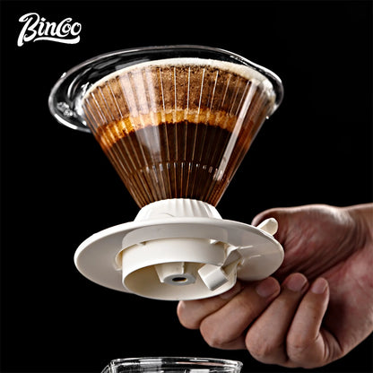 BINCOO 600ml Reusable Immersion Coffee Dripper Filters Smart Pour Over Drip Hand-Brewed Coffee Maker Tritan Coffee Filters Cup
