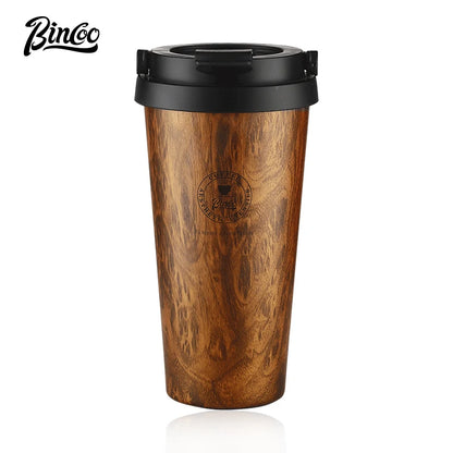 Bincoo 500ML 304 Stainless Steel Coffee Cup With Ceramic inner liner Double Layer Thermal Mug Portable Travel Car Insulated Cups