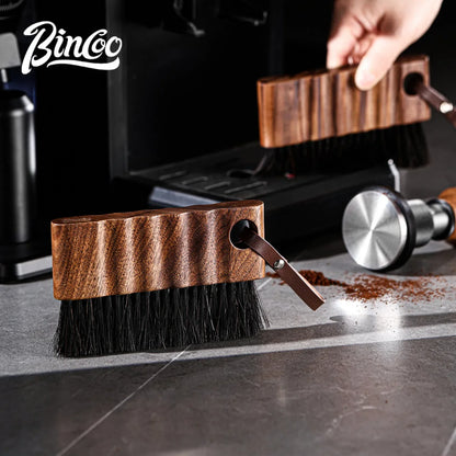 Bincoo Coffee Grinder Brush Wooden Handle Cleaning Tool for Machine Gaps Desktop Hanging Home Bar Barista Accessories