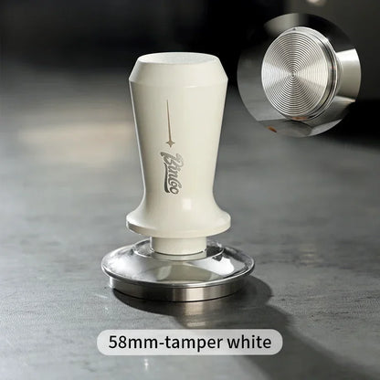 Bincoo Coffee Tamper with Threaded Spring Mechanism 51/58mm Universal Espresso Tamping Pressing Tool Barista Accessories