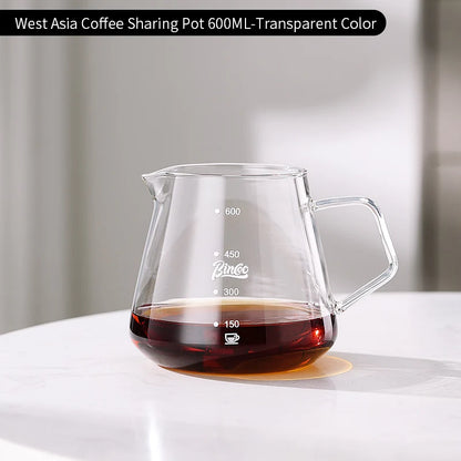 Bincoo 600ml Pour Over Coffee Dripper Coffee Pot Set Coffee Kettle Brewing Cup Octagonal Coffee Pot Coffee Tea pot Funnel Set