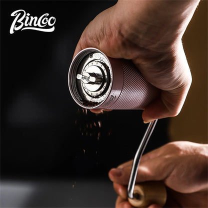 Bincoo Professional Manual Coffee Grinder Six Star Steel Knife Wheel Hand Cranked Coffee Grinder Portable Camping Barista Tools