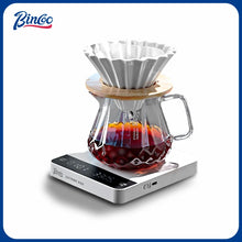 Bincoo 400/600ML Coffee Server Sharing Pot Dripper Cup with 40Pcs Disposable Coffee Filter Paper Drip Coffee Set