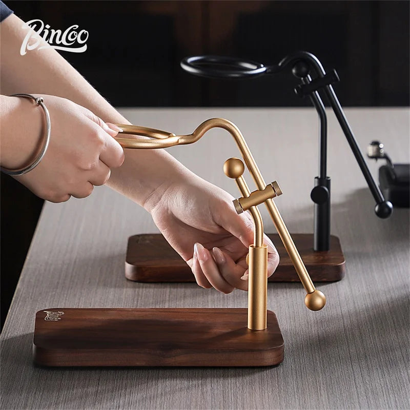 Bincoo GYKF2145 Portable Coffee Drip Holder Adjustable Aluminum Dripper Holder Italian Espresso Machine Bracket, Lightweight Drip Holder