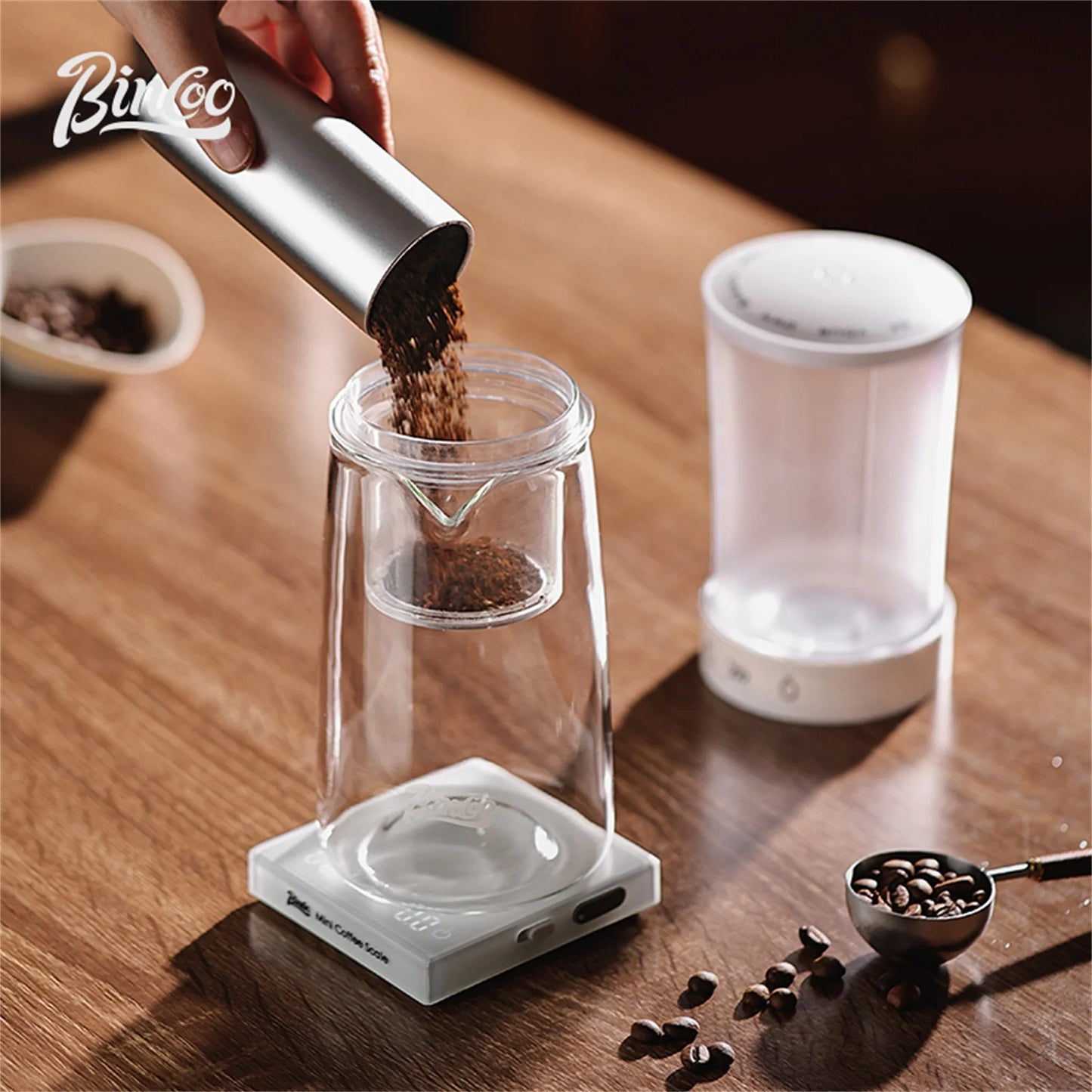 Bincoo 450ml Ice Drip Cold Brew Coffee Maker, Portable Iced Coffee Pot, Removable for Cleaning, Camping & Home Use