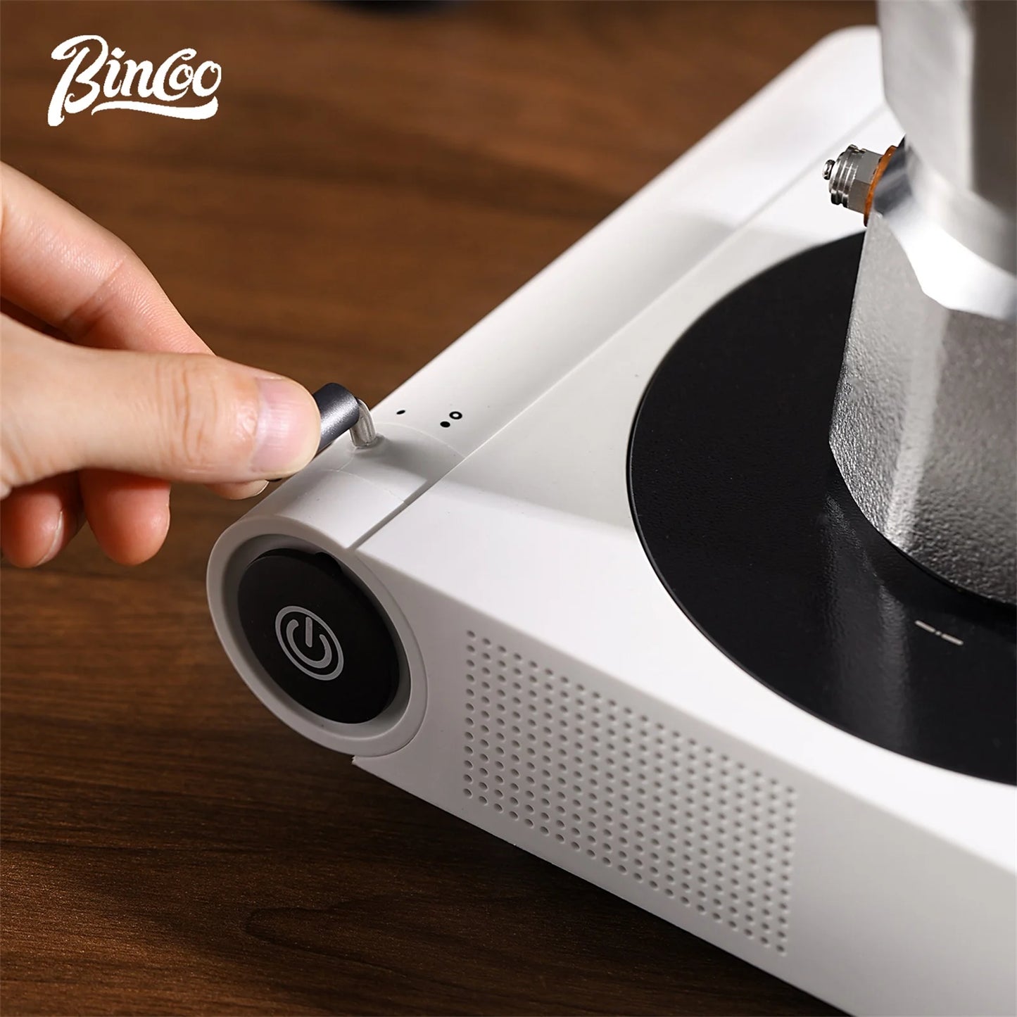 Bincoo 800W Moka Pot Mini Electric Ceramic Infrared Heating Furnace Milk Heater Coffee Induction Cooker Dual Heat Dissipation