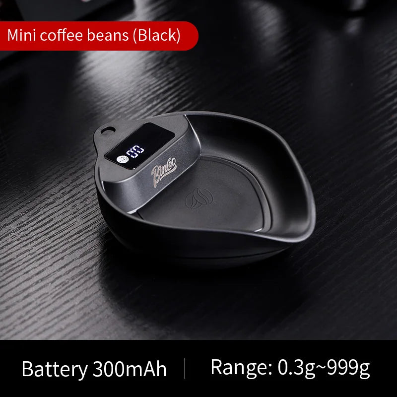BINCOO Coffee Scale Electronic Bean Measuring Scale ABS Espresso Weighing Display Tray 0.1g/1kg Precise Weighing Barista Tools