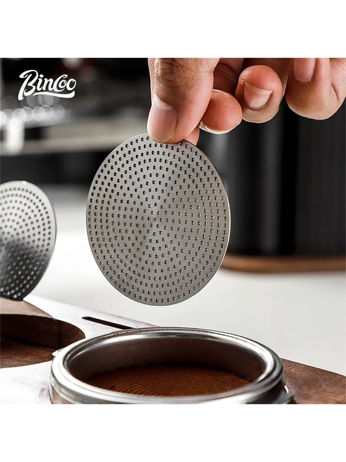 Bincoo Stainless Steel Espresso Filter - 51/53/58mm Universal Secondary Shower Mesh for Even Water Distribution For Barista Use