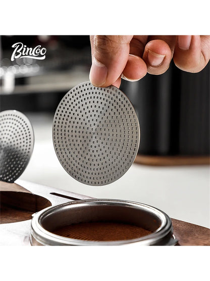 Bincoo Stainless Steel Espresso Filter - 51/53/58mm Universal Secondary Shower Mesh for Even Water Distribution For Barista Use