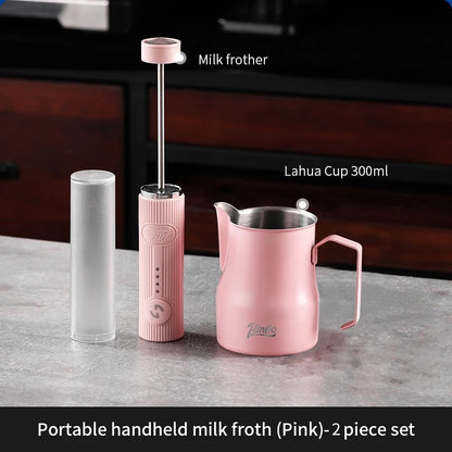Bincoo Coffee Electric Milk Frother Coffee Latter Mug Set Milk Frother Mixer Coffee Latte Art Cup 300/450ML