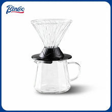 Bincoo Clear Vertical Sharing Pot Reusable Conical Filter 1-2 Cups with Storage Bag 3 Piece Set Hand Brewed Coffee Accessories