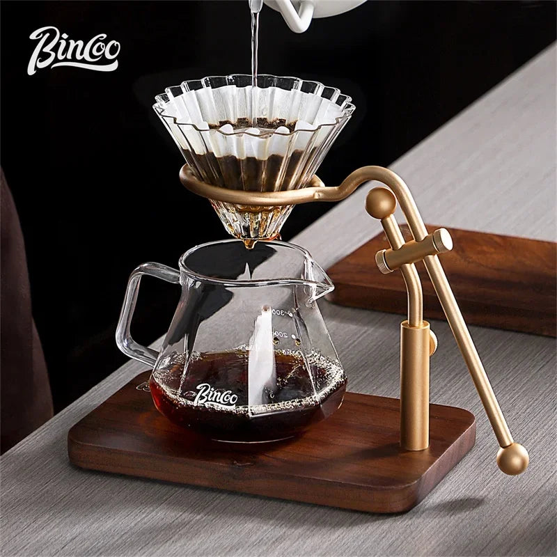 Bincoo GYKF2145 Portable Coffee Drip Holder Adjustable Aluminum Dripper Holder Italian Espresso Machine Bracket, Lightweight Drip Holder