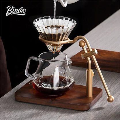 Bincoo GYKF2145 Portable Coffee Drip Holder Adjustable Aluminum Dripper Holder Italian Espresso Machine Bracket, Lightweight Drip Holder
