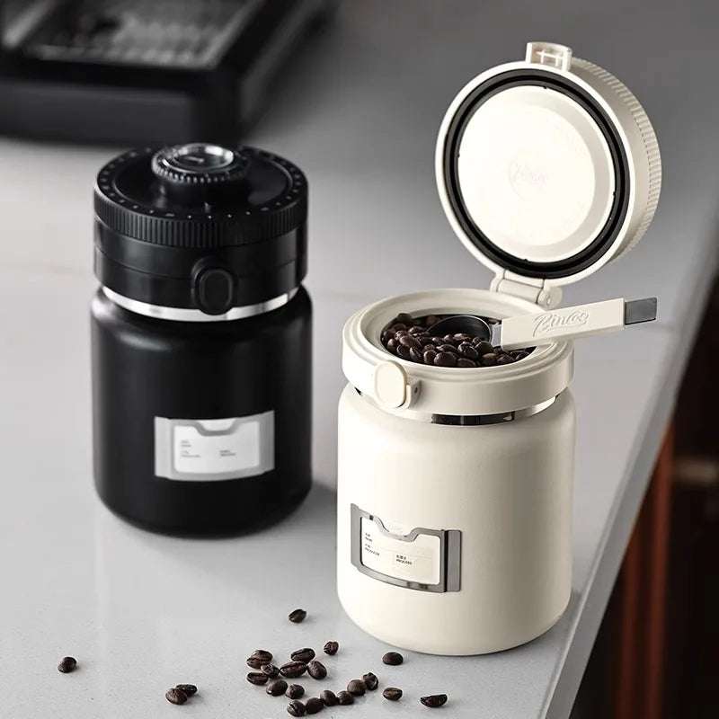Bincoo Coffee Bean Vacuum Sealed Canister Coffee Powder Storage Canister Stainless Steel Double Layer Storage Canister