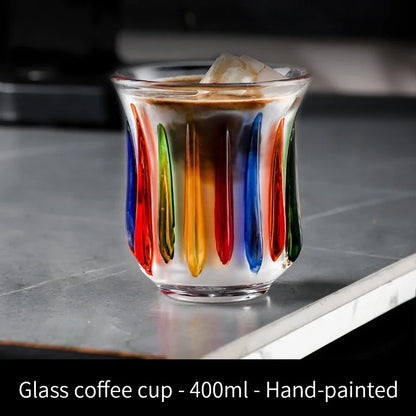 BINCOO 90ml-400ml Glass Coffee Cup Drinking Glasses for Espresso Cappuccino Latte Mug Juice Cocktails Home Kitchen Barista Tools