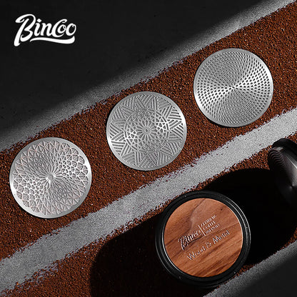 Bincoo Kaleidoscope Secondary Water Distribution Net Italian Coffee Powder Bowl Sintered Piece for Uniform Extraction Stainless