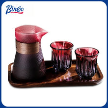 Bincoo Coffee Sharing Pot Glass Cup Set Glass Pot Coffee Cup Coffee Tray Set 500ML