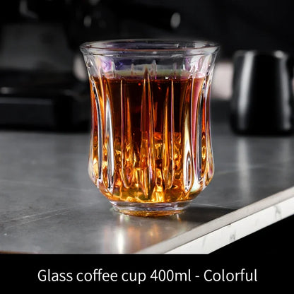BINCOO 90ml-400ml Glass Coffee Cup Drinking Glasses for Espresso Cappuccino Latte Mug Juice Cocktails Home Kitchen Barista Tools