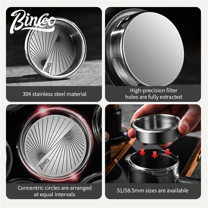 58.5mm Espresso Filter Baskets 16-20g Coffee Basket with Puck Screen Fit 51mm Espresso Portafilters Coffee Machine Accessories