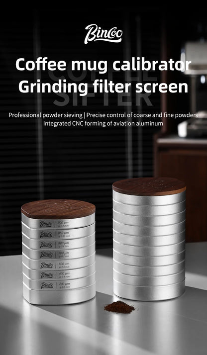 【Exhibition】Bincoo Coffee Sieve Calibration Kit, 3Piece and 17-Piece Options, Professional Barista Quality Control Tool, Home & Café Calibration