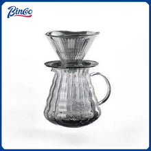 Bincoo 600ML Coffee Servers Sharing Transparent Glass Pot Coffee  Drip Filters Cup Coffee Utensils