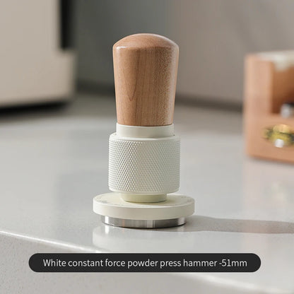 Bincoo 30LB Impact Force Tamper Set with Solid Wood Distributor 51/58mm Constant Pressure Self-Leveling Espresso Tool Kit