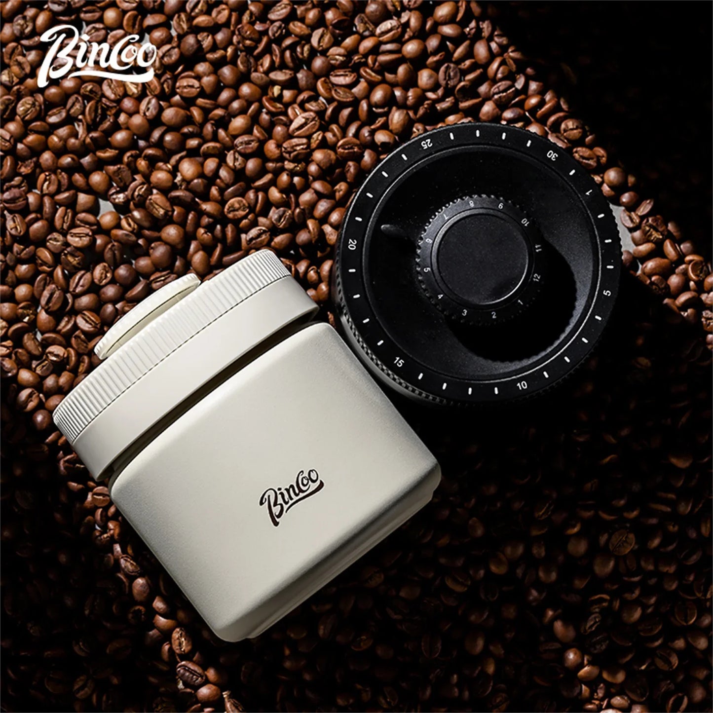 Bincoo 304 Stainless Steel Vacuum Coffee Container, Food-Grade Airtight Canister, Stackable with Date Scale, Home/Commercial