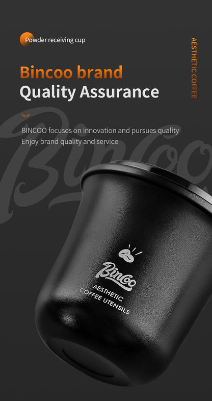 Bincoo Coffee Dosing Cup - 51mm/58mm Universal Espresso Powder Receiver, Multi-Functional Coffee Porter for Weighing Beans & Catching Grounds, PC Material