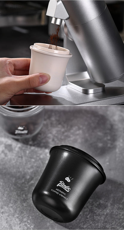 Bincoo Coffee Dosing Cup - 51mm/58mm Universal Espresso Powder Receiver, Multi-Functional Coffee Porter for Weighing Beans & Catching Grounds, PC Material