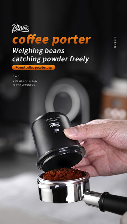 Bincoo Coffee Dosing Cup - 51mm/58mm Universal Espresso Powder Receiver, Multi-Functional Coffee Porter for Weighing Beans & Catching Grounds, PC Material
