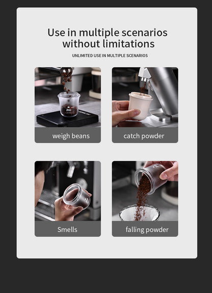 Bincoo Coffee Dosing Cup - 51mm/58mm Universal Espresso Powder Receiver, Multi-Functional Coffee Porter for Weighing Beans & Catching Grounds, PC Material