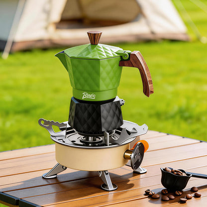 Bincoo Double Valve Moka Pot 2 Cups,Stovetop Espresso Maker,Italian Coffee Maker for Home and Camping