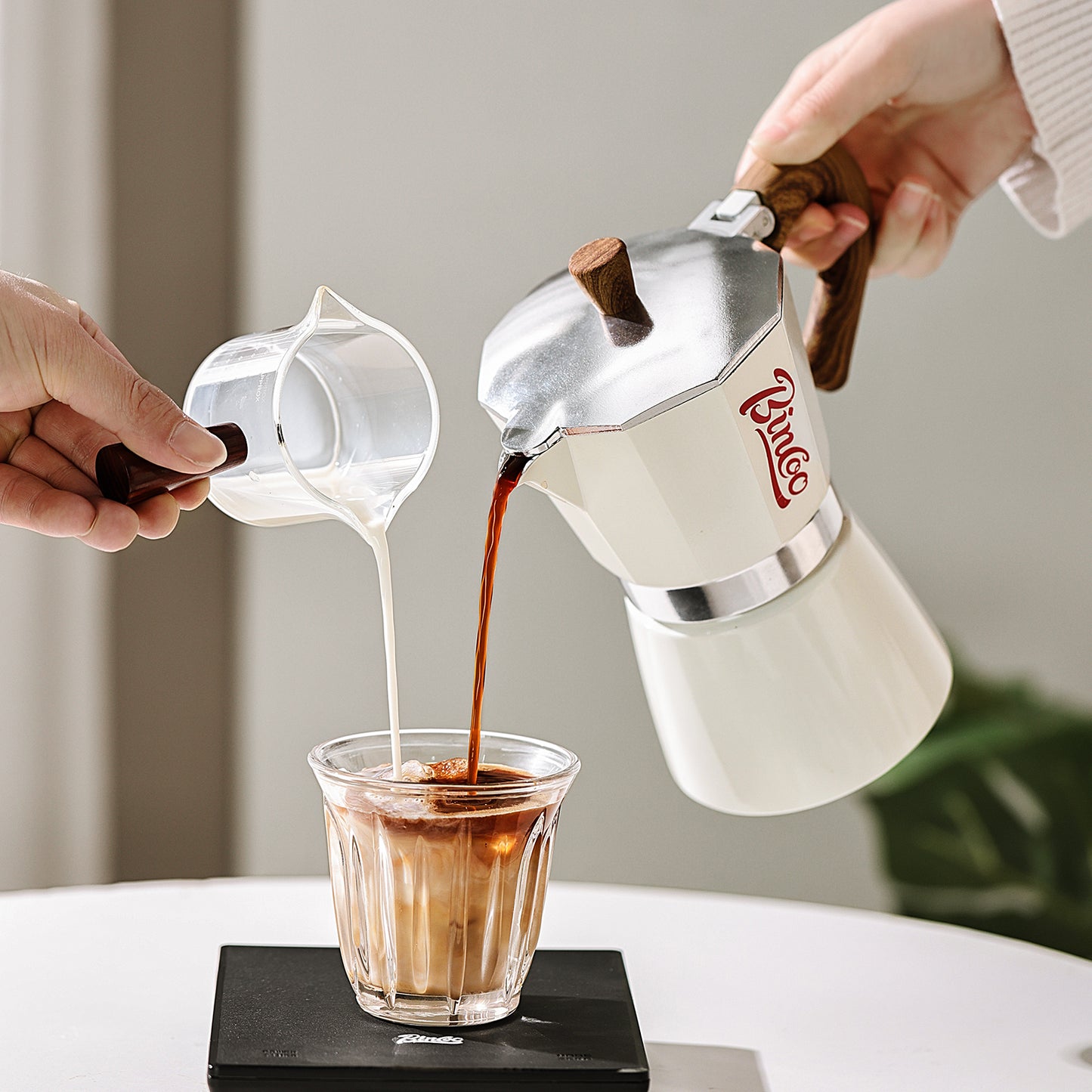 Bincoo Coffee Moka Pot, Single Valve Espresso Maker Brewed Coffee Italian Home Outdoor Kitchen Utensils Barista Accessories