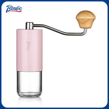 Bincoo GYKF1881 Portable Manual Coffee Bean Grinder - Stainless Steel Conical Burr Hand Coffee Grinder with Adjustable Setting,Double Bearing Hand Espresso Grinder (White)