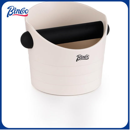 Bincoo Small Coffee Knock Box 4.5 Inch - Espresso Accessories for Coffee Grounds Container - Multifunctional, Suitable for Home & Bar.(White)