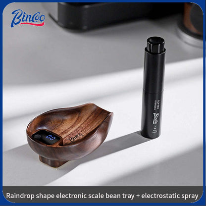 Bincoo Bean Dish Bean Scale Coffee Electronic Scale Walnut  Bean Plate Italian Coffee Bean Weighing Plate