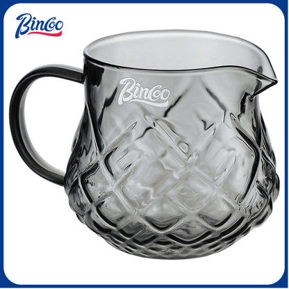 Bincoo 400ml Glass Coffee Share Pot,Teapot and Glass Cup Set for Home Office