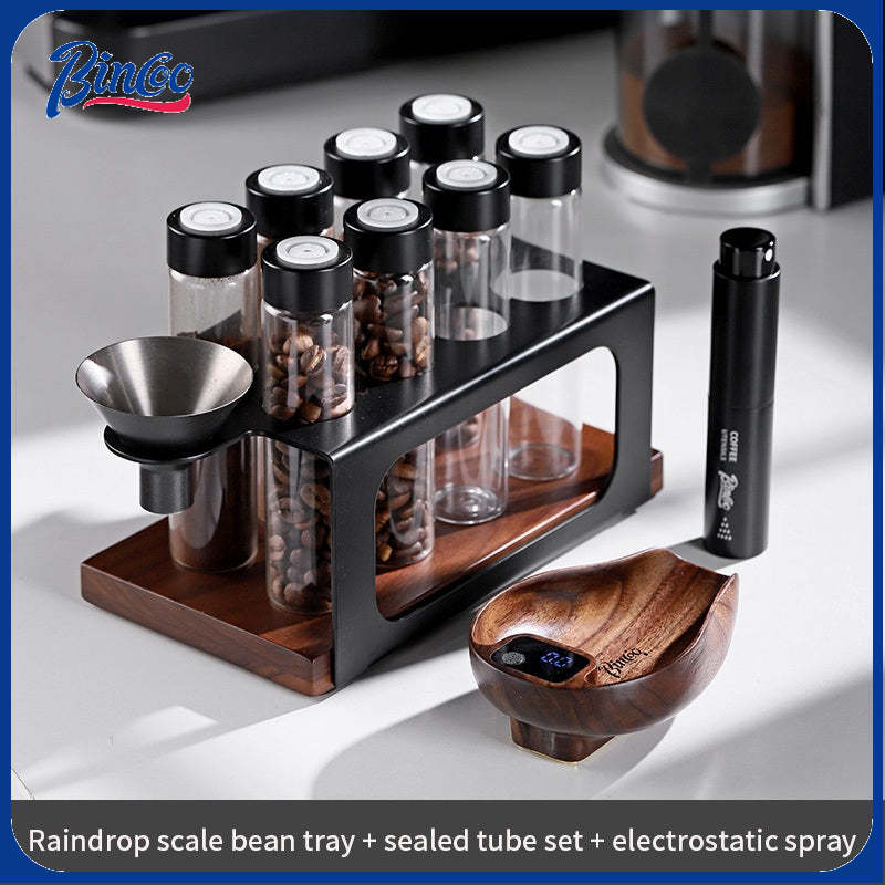 Bincoo Bean Dish Bean Scale Coffee Electronic Scale Walnut  Bean Plate Italian Coffee Bean Weighing Plate