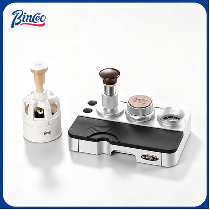BINCOO Constant‑Force Tamper 30 LBS Spring Loaded Coffee Tamper & Distributor Set, Espresso Coffee Tamping Kit 51MM/58MM