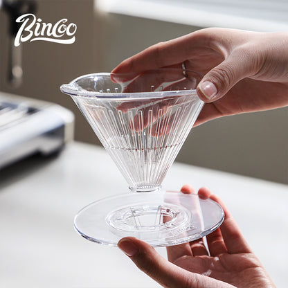 Bincoo V01/V02 Filter Cup Hand Brewed Coffee Filter Cup V60 Drip Filter Flower Shaped Coffee Dripper Tritan